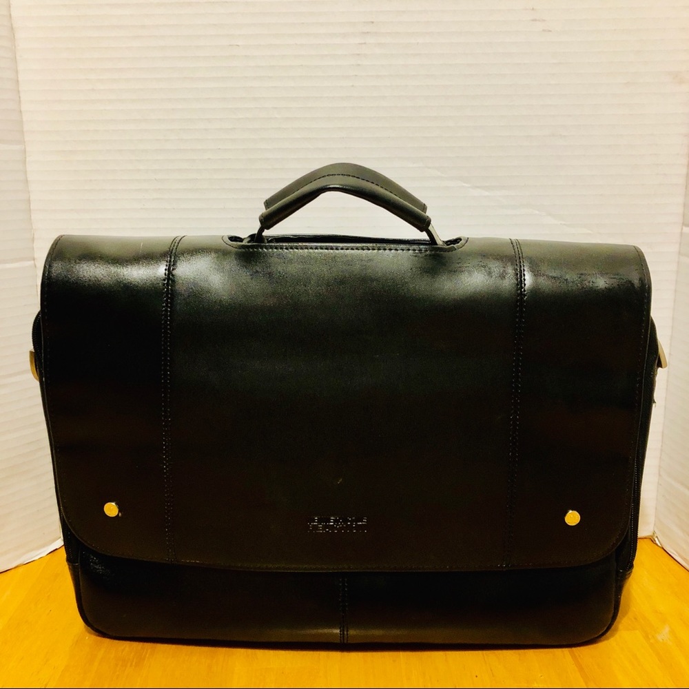 Kenneth Cole Black briefcase leather
